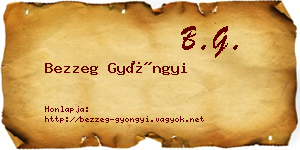 Bezzeg Gyöngyi névjegykártya