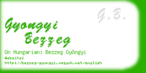 gyongyi bezzeg business card